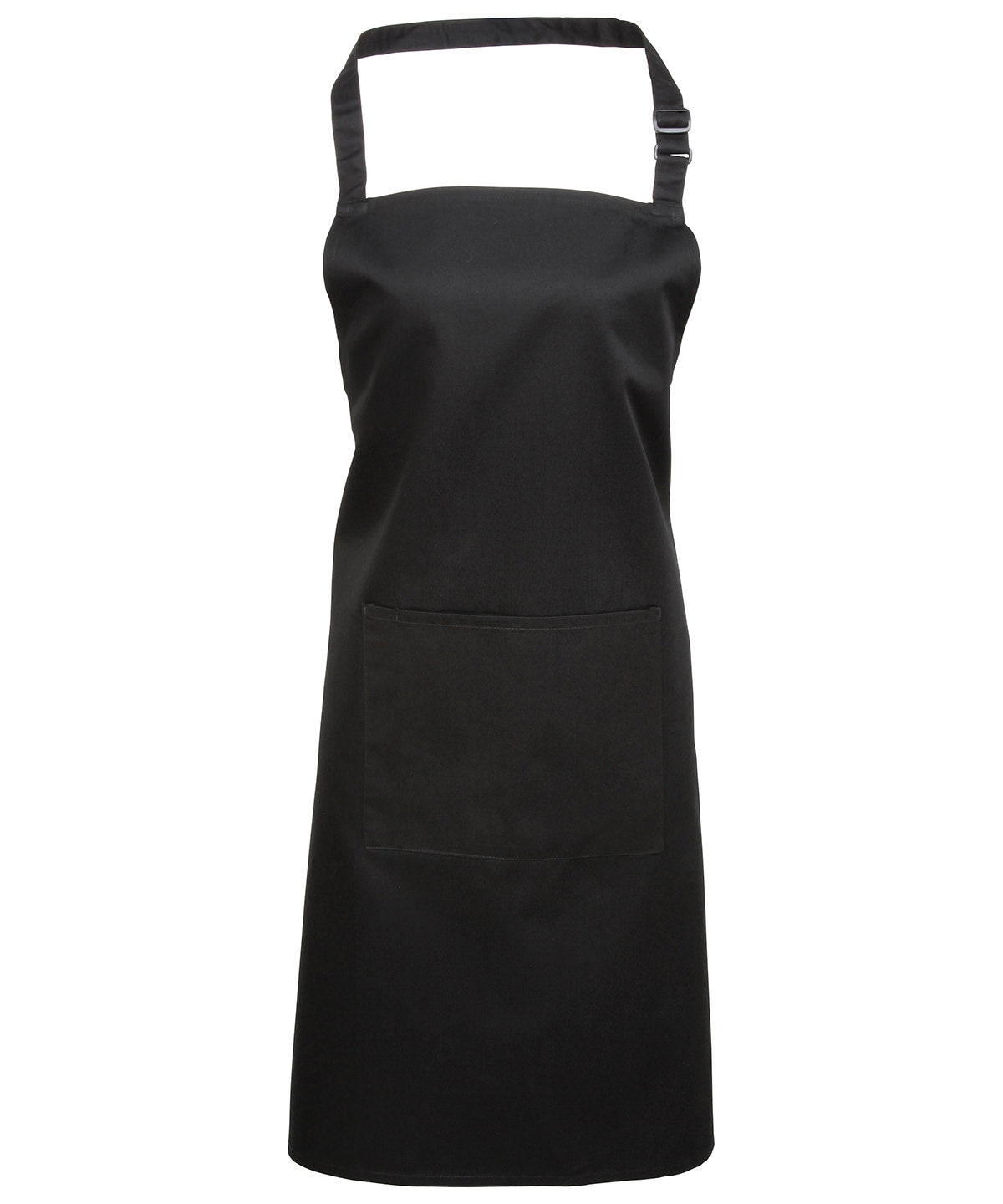 Basic Bib Apron with Pocket - Black